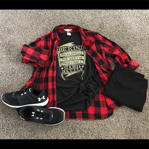 Red and Black Buffalo Check Flannel